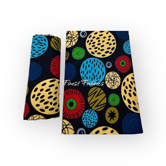 Ankara Fabric African Print Fabric Ankara Fabric By The Yard 100% Cotton Fabric - Picture 1 of 2